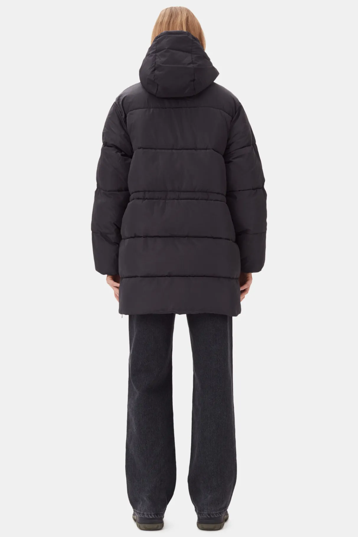 Best Sale GANNI Oversized Tech Puffer Midi Jacket Phantom
