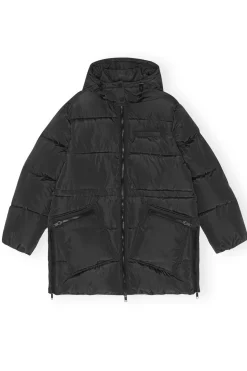 Best Sale GANNI Oversized Tech Puffer Midi Jacket Phantom