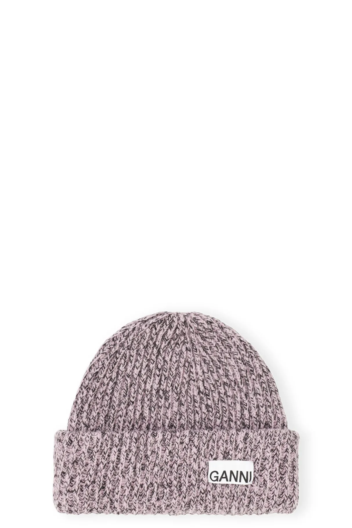 New GANNI Oversized Wool Beanie Lilac Sachet