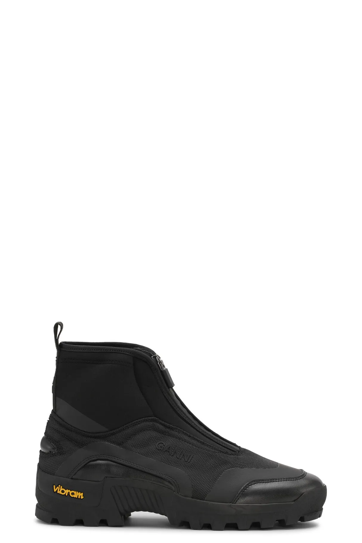 Sale GANNI Performance High Top Zip Sneakers Black