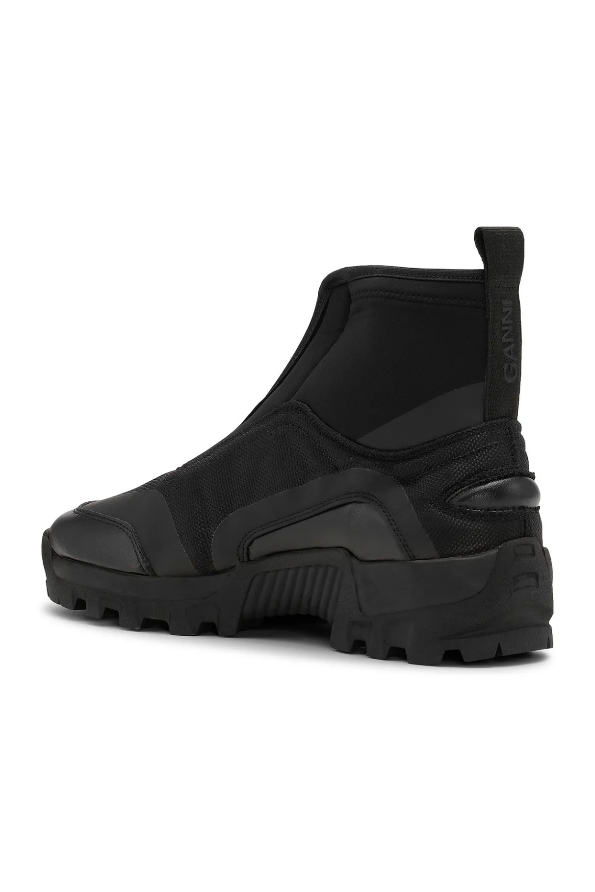 Sale GANNI Performance High Top Zip Sneakers Black