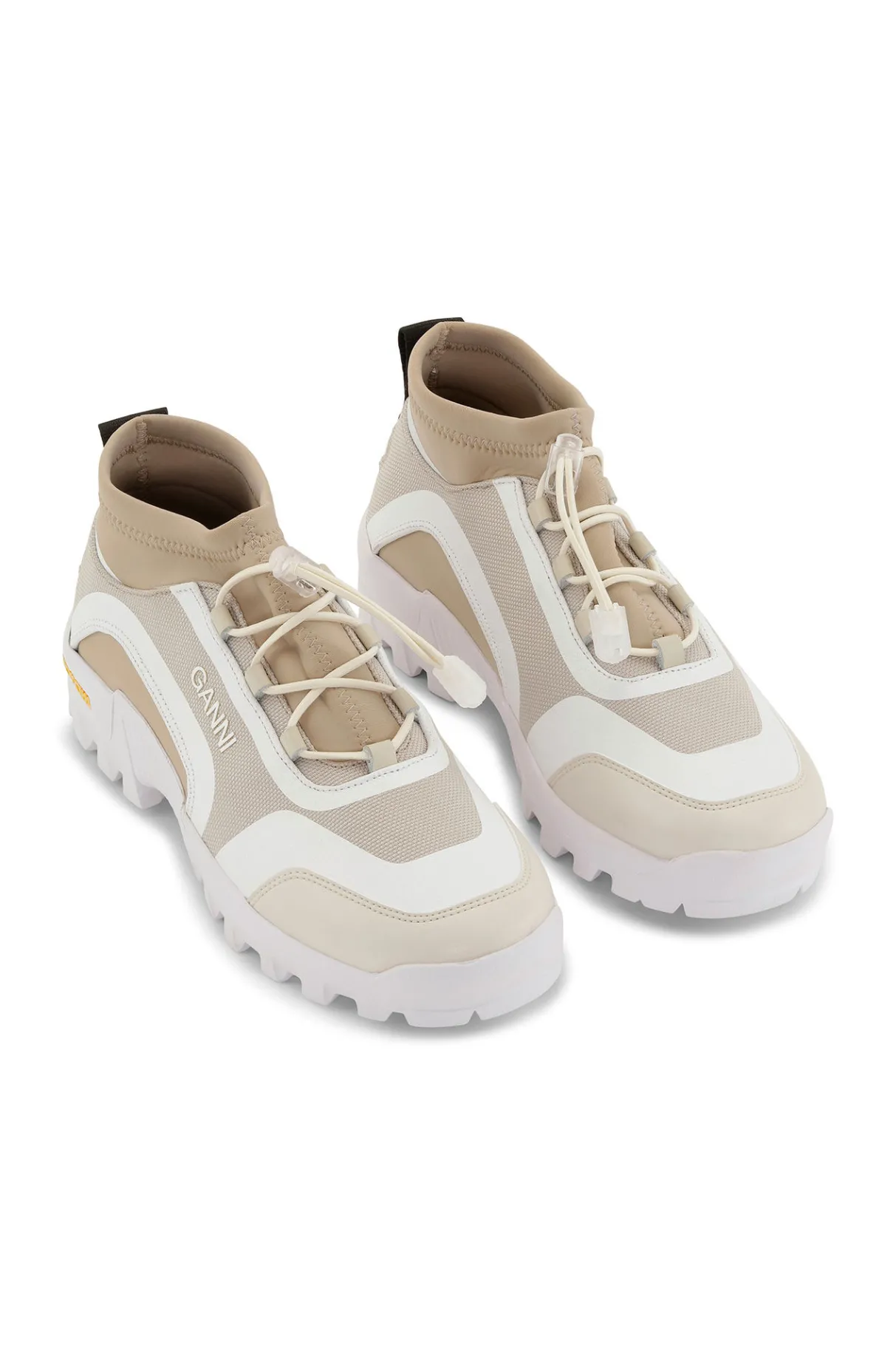 Best Sale GANNI Performance Neoprene Sneakers Egret