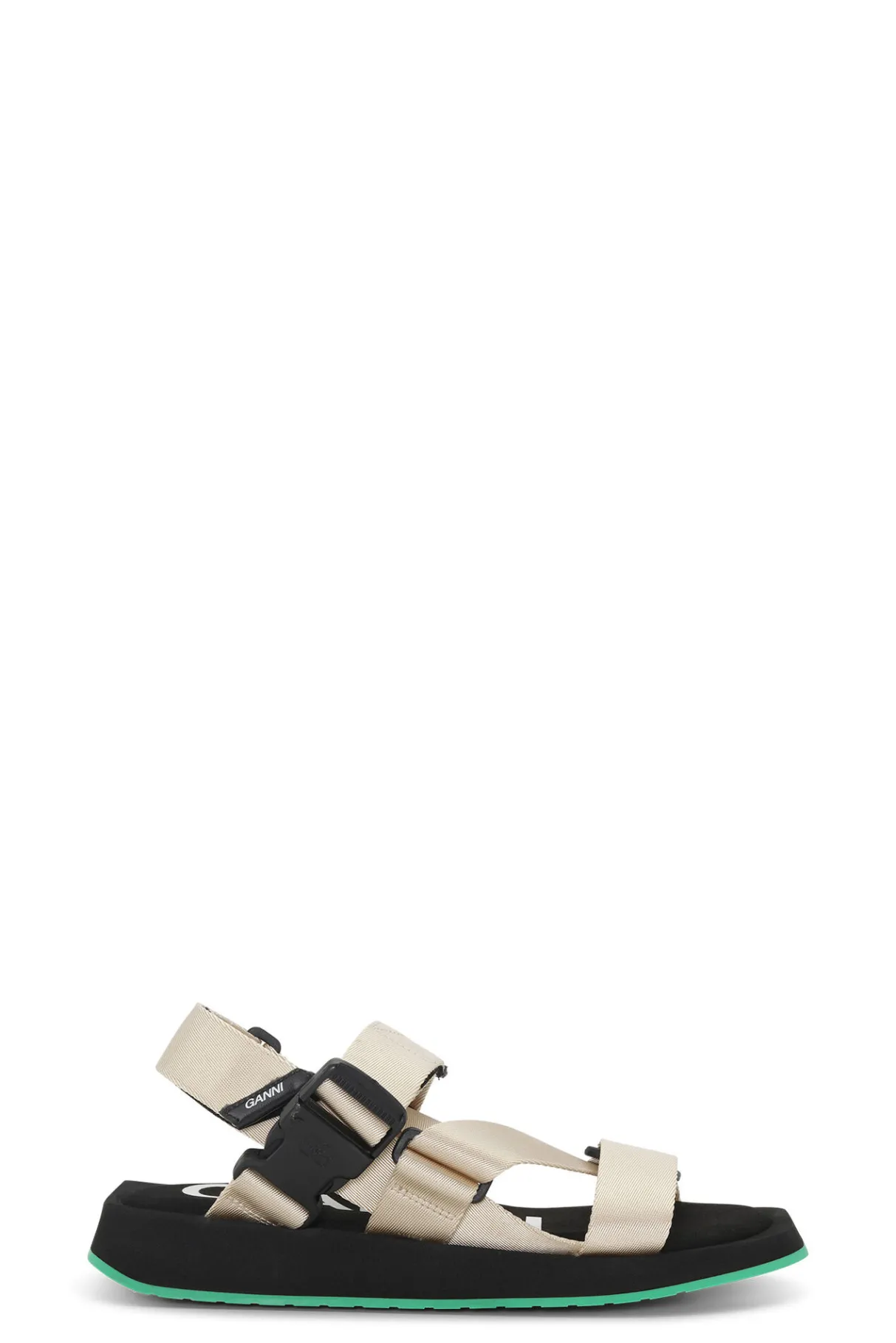 Online GANNI Performance Webbing Sandals Oyster Gray