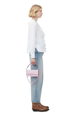 Flash Sale GANNI Pink Banner Envelope Chain Wallet Pink Nectar