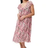 Sale GANNI Pleated Georgette Midi Dress Sugar Plum