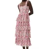 Store GANNI Pleated Georgette Smock Midi Dress Sugar Plum