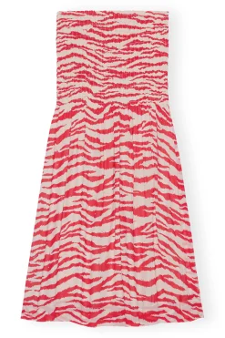 Clearance GANNI Printed Georgette Maxi Smock Skirt Castle Wall