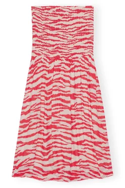 Clearance GANNI Printed Georgette Maxi Smock Skirt Castle Wall