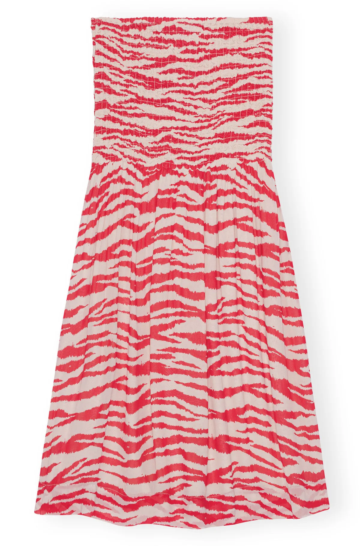 Clearance GANNI Printed Georgette Maxi Smock Skirt Castle Wall