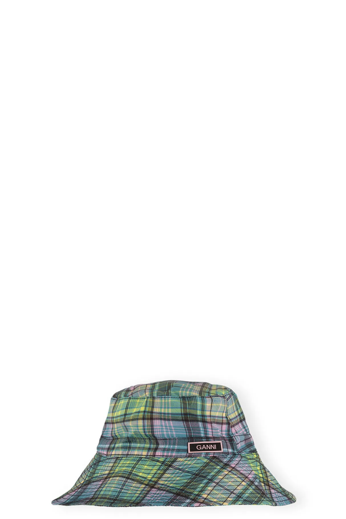 Discount GANNI Printed Tech Bucket Hat Lagoon