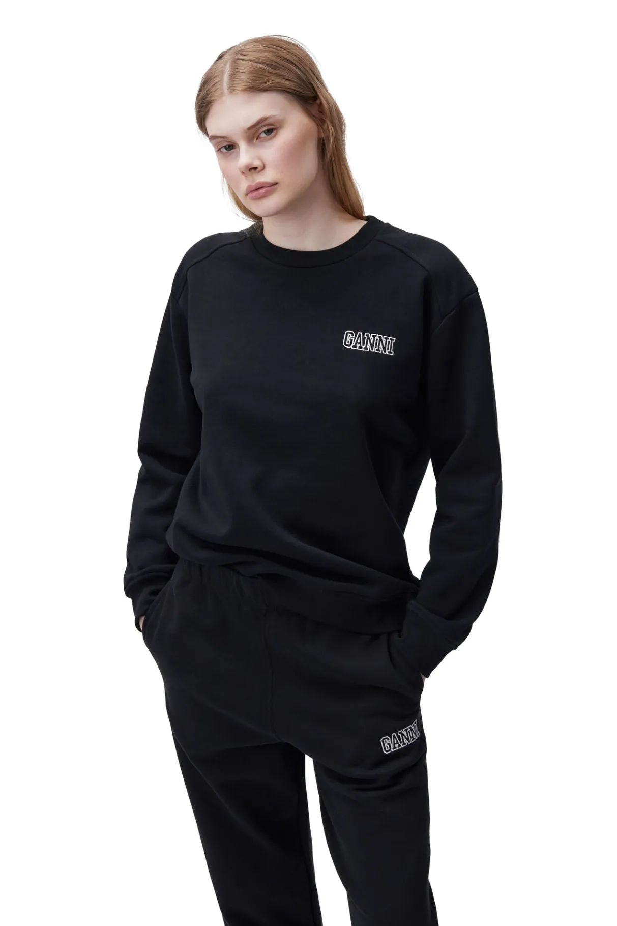 Cheap GANNI Pullover Sweatshirt Black