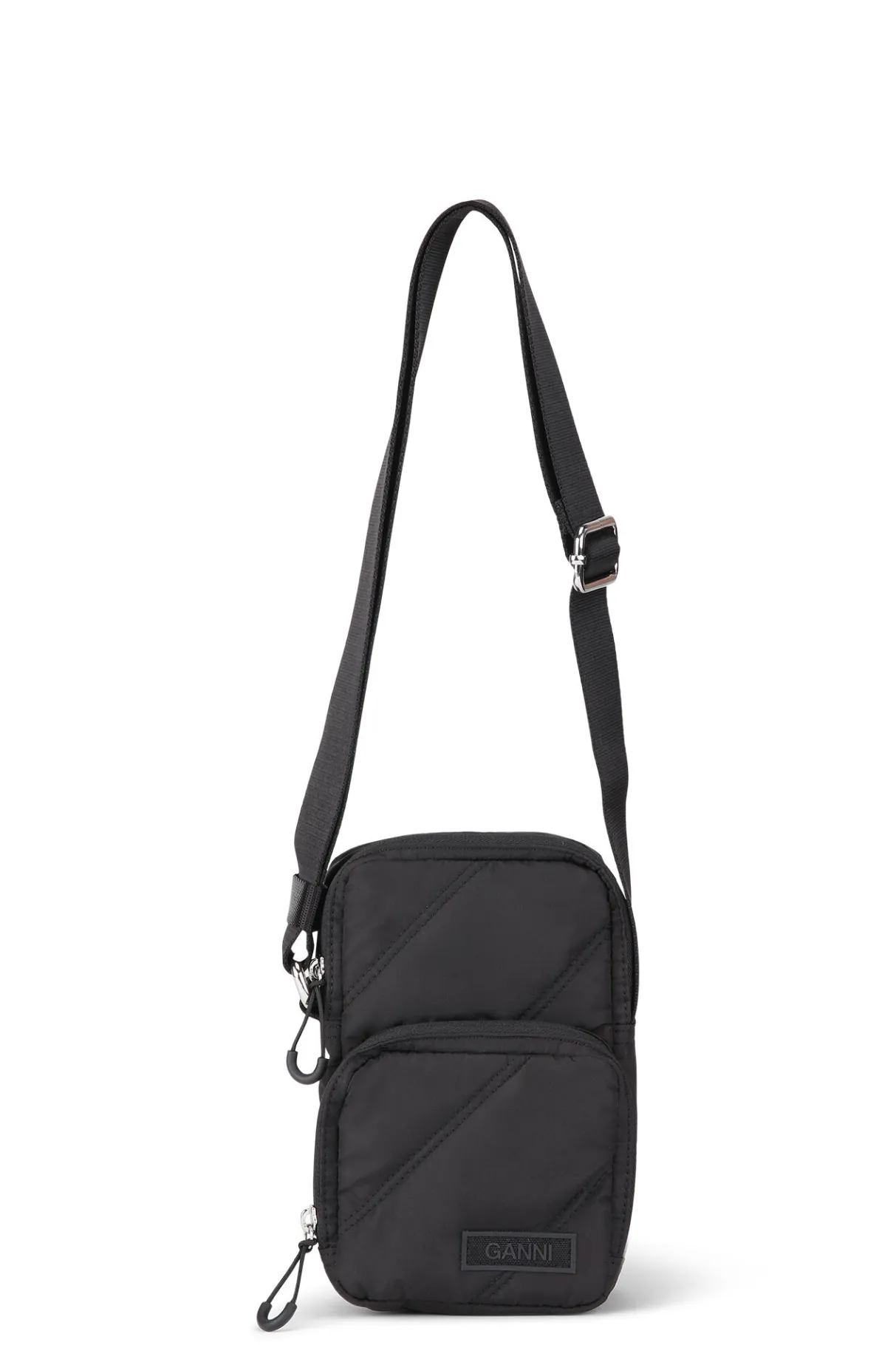 Hot GANNI Quilted Crossbody Bag Black