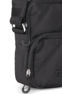 Hot GANNI Quilted Crossbody Bag Black