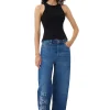 Cheap GANNI Re-Cut Izey Jeans Mid Blue Stone