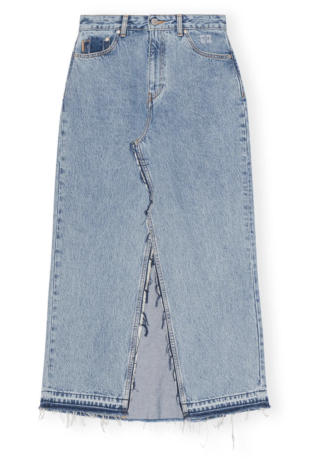 Outlet GANNI Re-Cut Maxi Skirt Denim