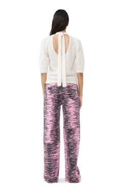 Shop GANNI Re-Cut Overdyed Magny Jeans Cyclamen
