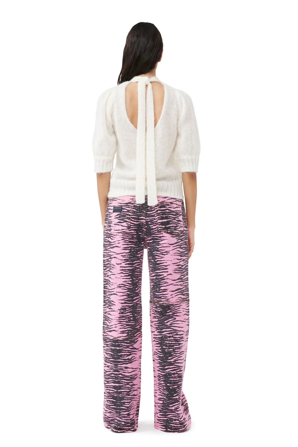Shop GANNI Re-Cut Overdyed Magny Jeans Cyclamen