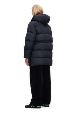 Clearance GANNI Recycled Polyester Oversized Puffer Midi Jacket Phantom