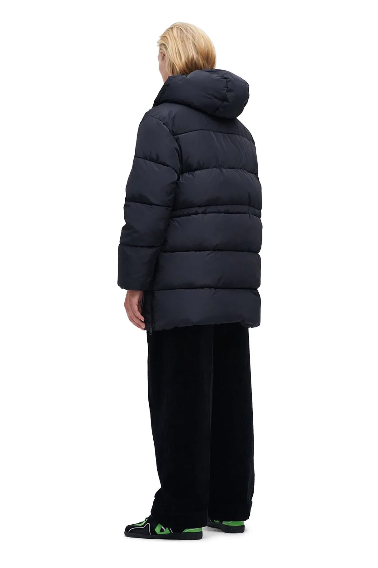 Clearance GANNI Recycled Polyester Oversized Puffer Midi Jacket Phantom