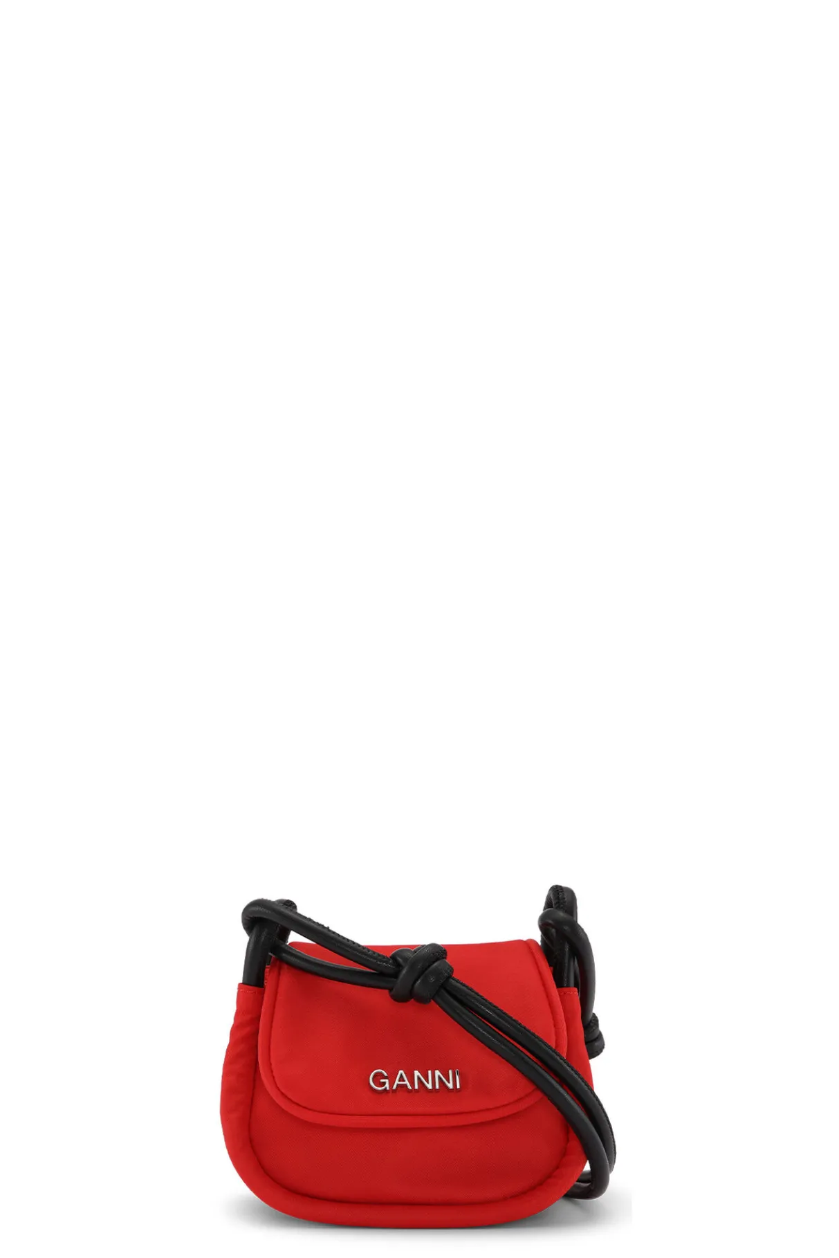 Flash Sale GANNI Red Knot Mini Flap Over Bag Fiery Red