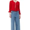 Online GANNI Red Mohair Cardigan Racing Red