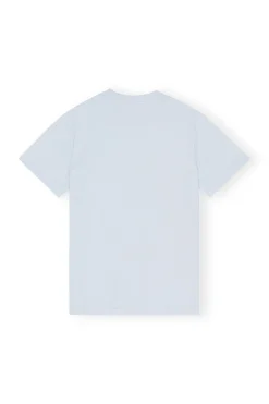 Best Sale GANNI Relaxed Blue Flower T-Shirt Ice Water