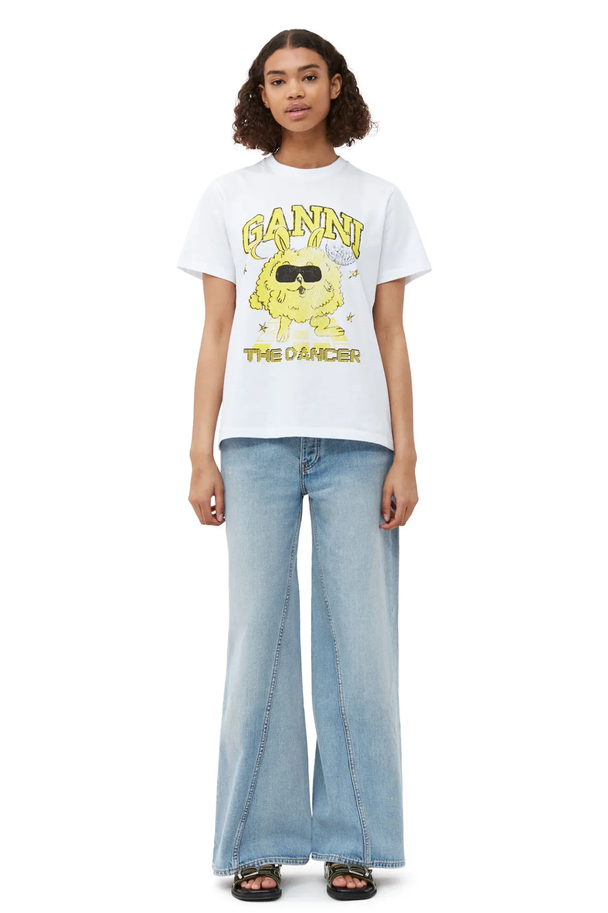 Best Sale GANNI Relaxed Dance Bunny T-Shirt Bright White