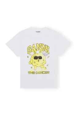 Best Sale GANNI Relaxed Dance Bunny T-Shirt Bright White