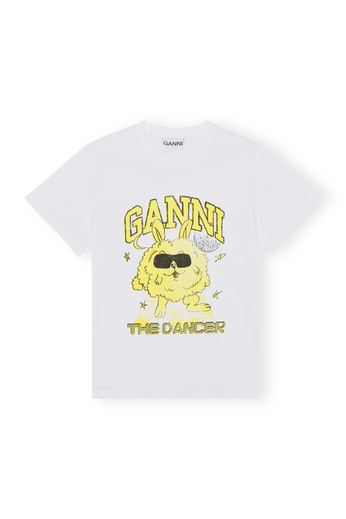 Best Sale GANNI Relaxed Dance Bunny T-Shirt Bright White