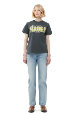 Discount GANNI Relaxed Dance T-Shirt Volcanic Ash