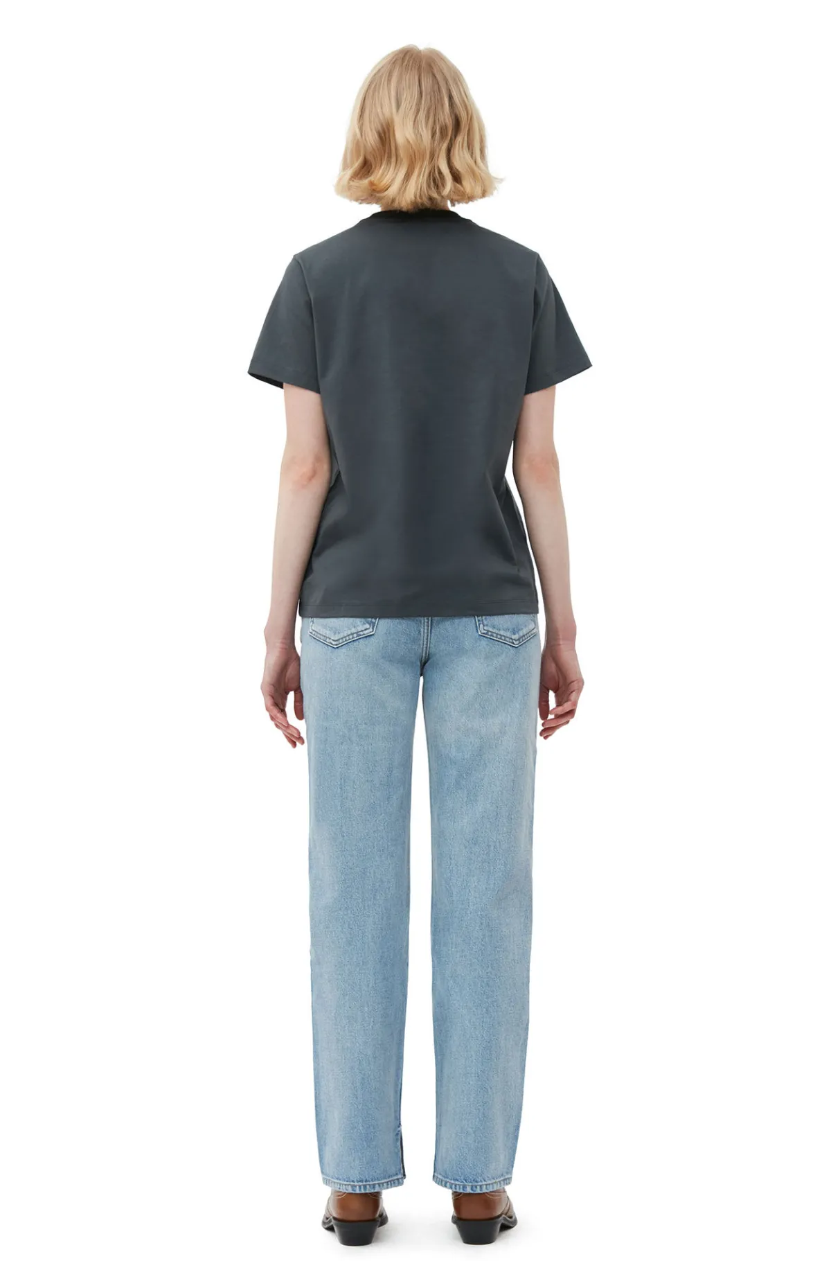 Discount GANNI Relaxed Dance T-Shirt Volcanic Ash
