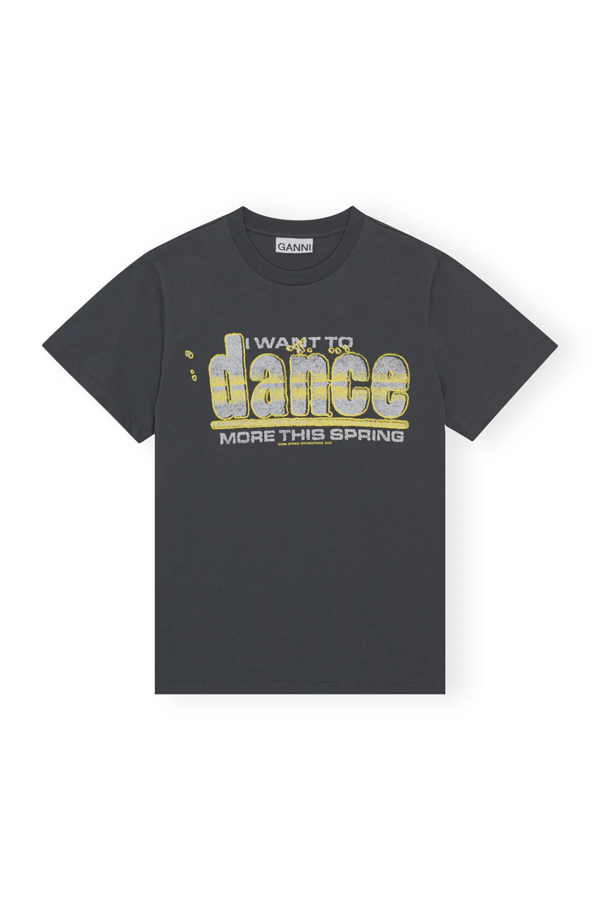 Discount GANNI Relaxed Dance T-Shirt Volcanic Ash