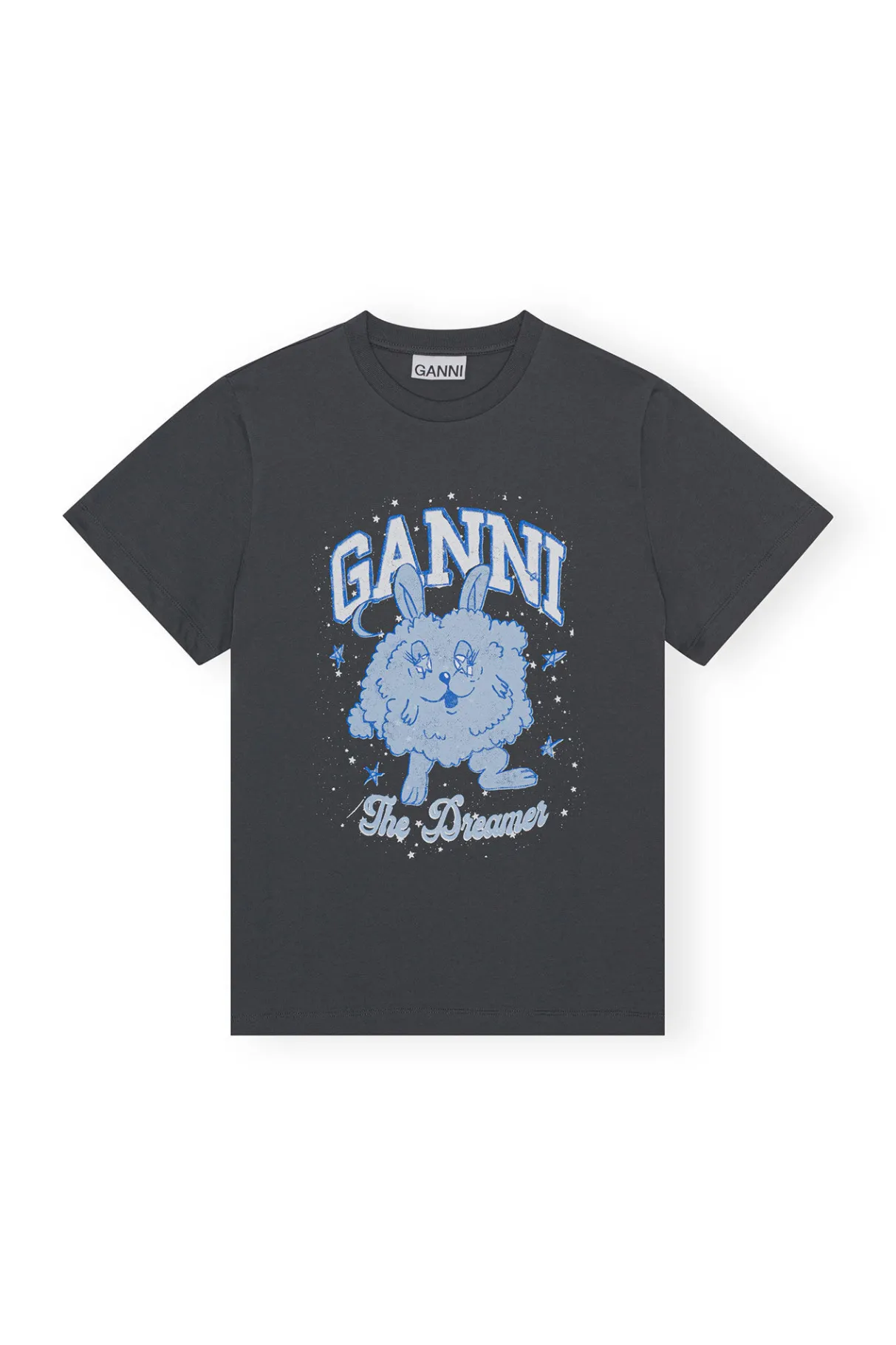 Cheap GANNI Relaxed Dream Bunny T-Shirt Volcanic Ash
