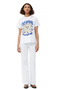 Sale GANNI Relaxed Fun Bunny T-Shirt Bright White