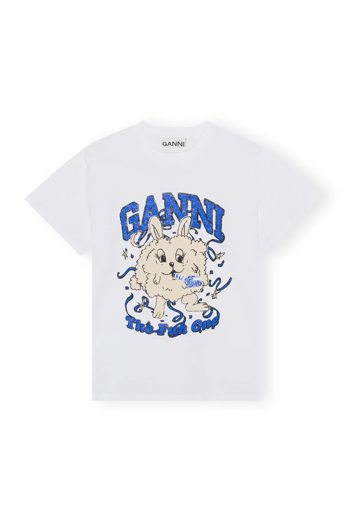 Sale GANNI Relaxed Fun Bunny T-Shirt Bright White
