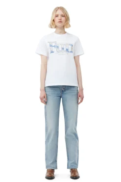 Outlet GANNI Relaxed Fun T-Shirt Bright White