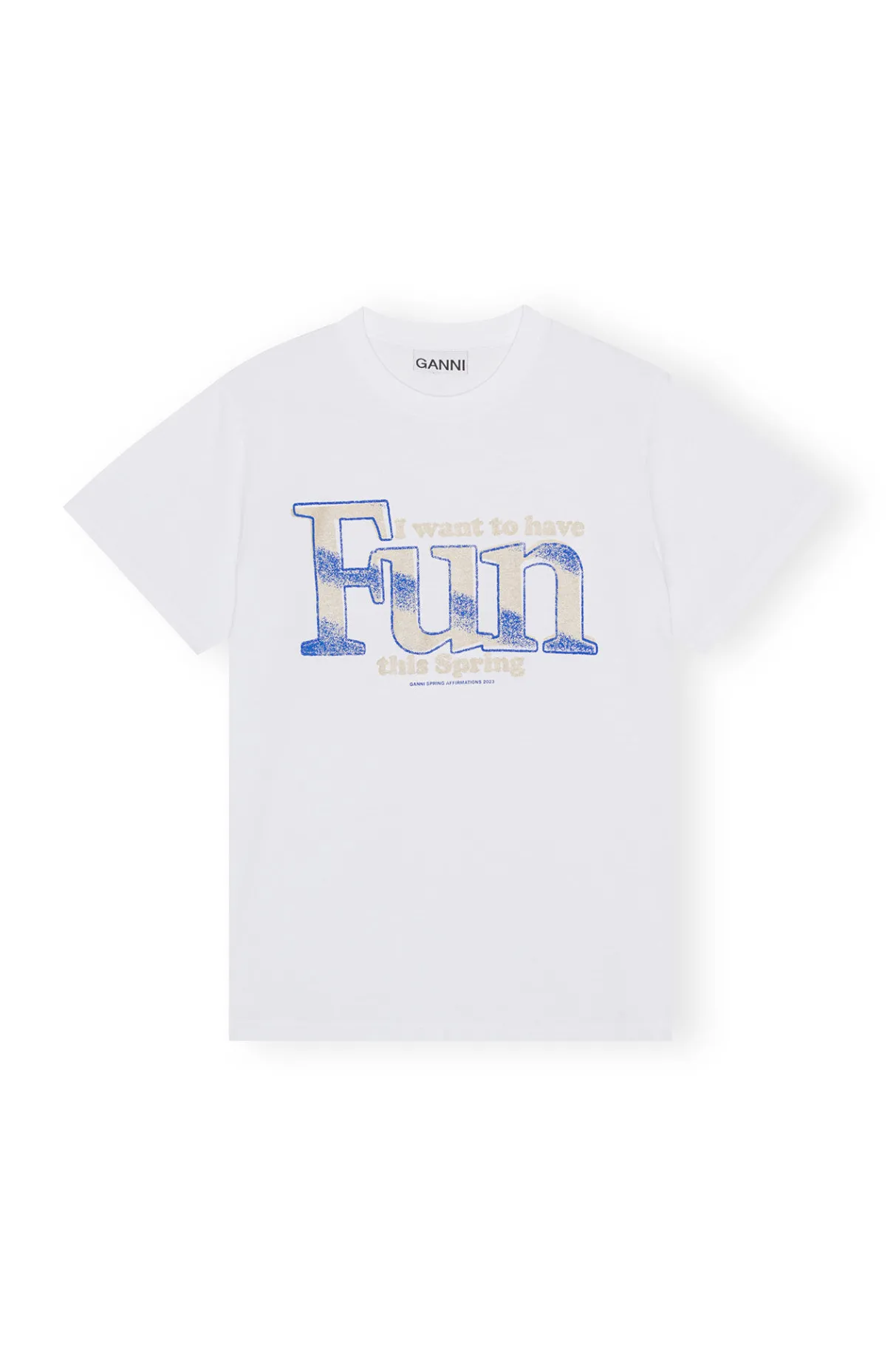 Outlet GANNI Relaxed Fun T-Shirt Bright White