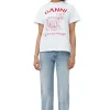 New GANNI Relaxed Future T-Shirt Bright White