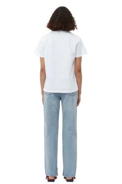 New GANNI Relaxed Future T-Shirt Bright White