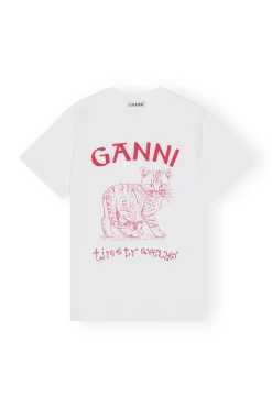 New GANNI Relaxed Future T-Shirt Bright White