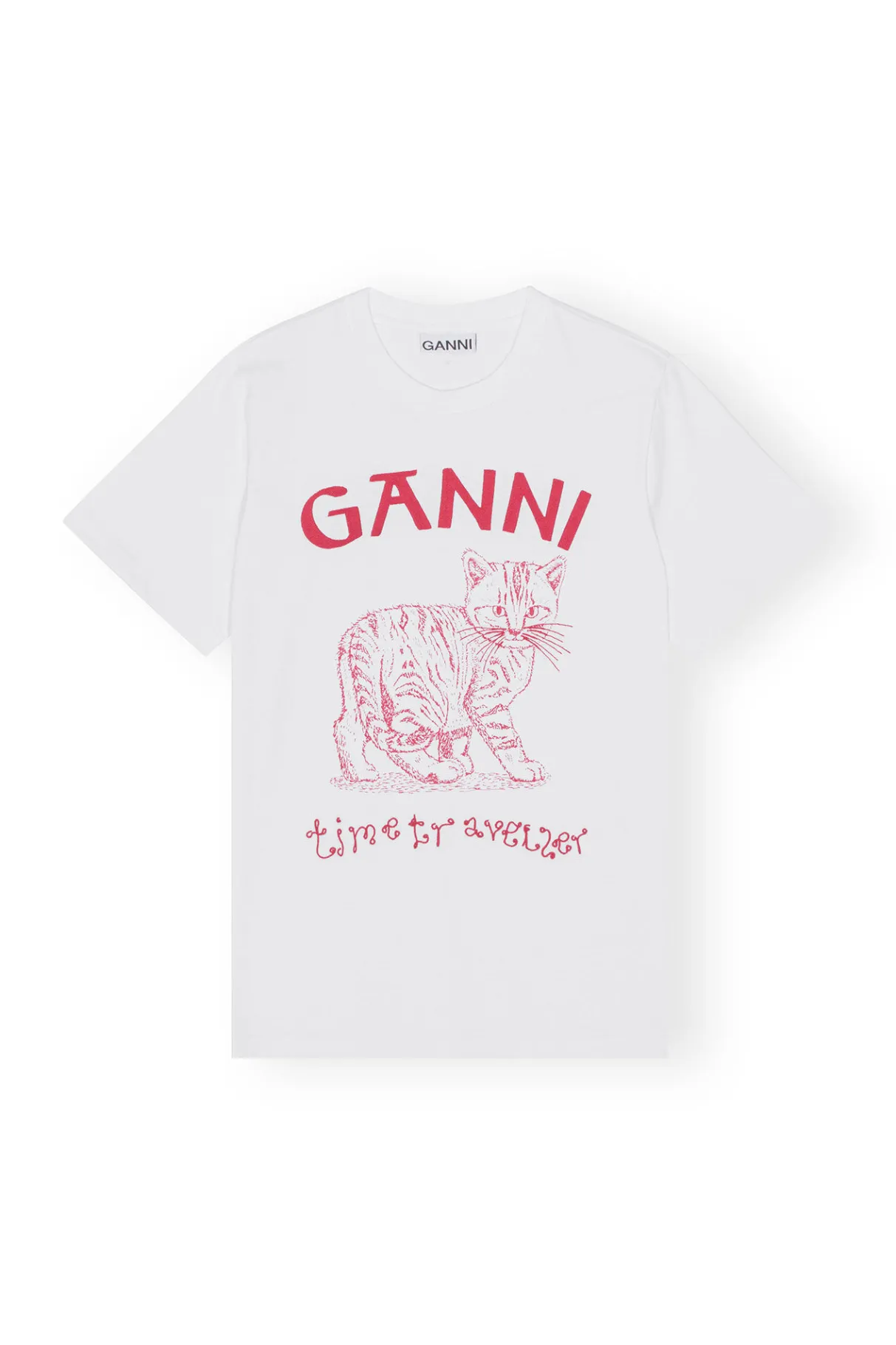 New GANNI Relaxed Future T-Shirt Bright White