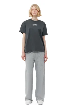 Best Sale GANNI Relaxed T-Shirt Volcanic Ash