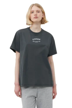 Best Sale GANNI Relaxed T-Shirt Volcanic Ash