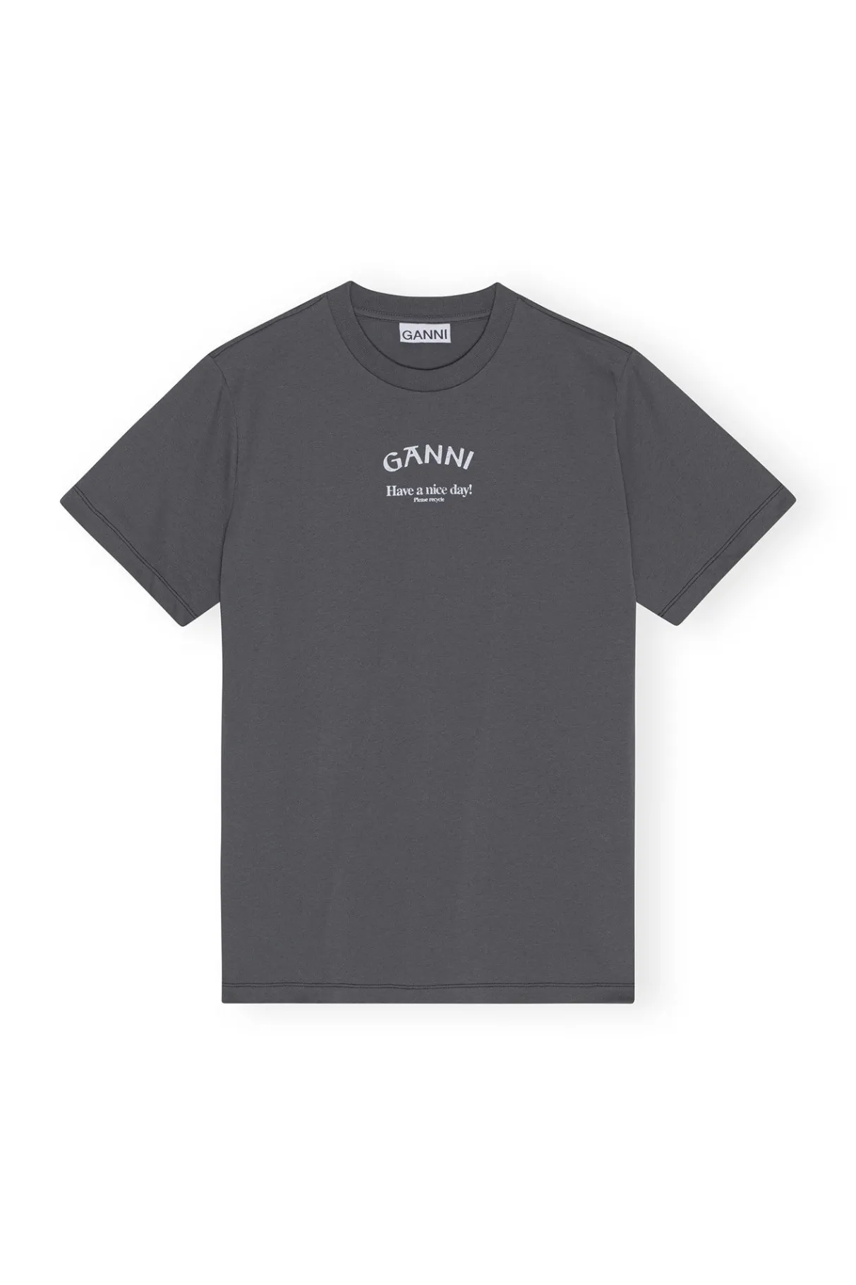 Best Sale GANNI Relaxed T-Shirt Volcanic Ash