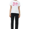 Shop GANNI Relaxed Joy T-Shirt Bright White