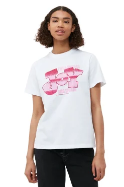 Shop GANNI Relaxed Joy T-Shirt Bright White