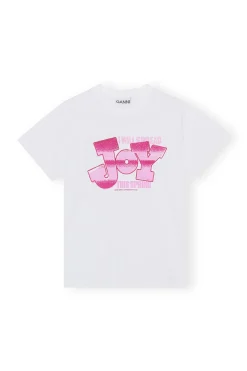Shop GANNI Relaxed Joy T-Shirt Bright White