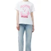 Shop GANNI Relaxed Love Bunny T-Shirt Bright White