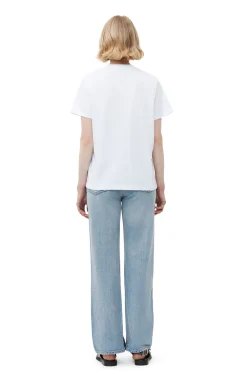 Shop GANNI Relaxed Love Bunny T-Shirt Bright White