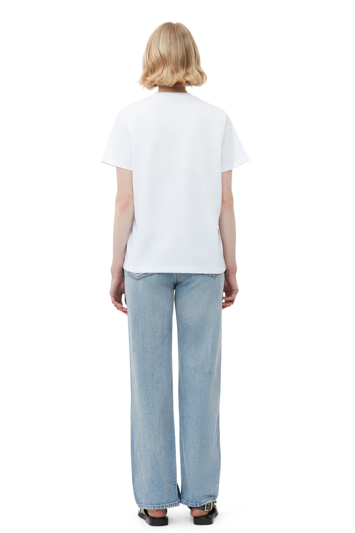 Shop GANNI Relaxed Love Bunny T-Shirt Bright White